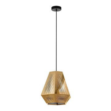 Eglo - Hanglamp aan koord diameter 3cm gouden 1x E27 / 28W / 230V