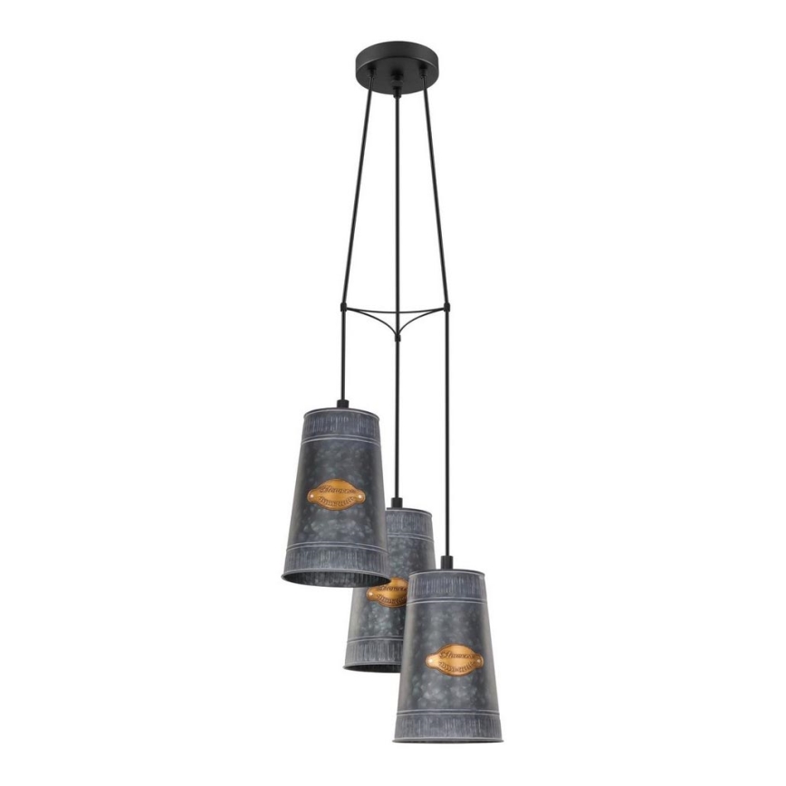 Eglo - Hanglamp aan koord HONEYBOURNE 3x E27 / 60W / 230V