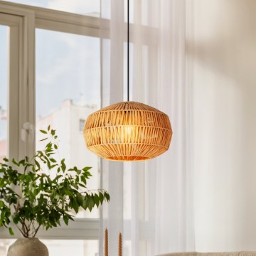 Eglo - Hanglamp aan snoer 1xE27/40W/230V bruin