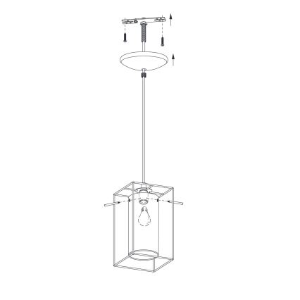 Eglo - Hanglamp LONCINO 1x E27 / 60W / 230V