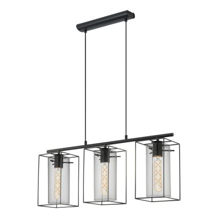 Eglo - Hanglamp LONCINO 3x E27 / 60W / 230V