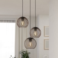 Eglo - Hanglamp met kabel 3xE27/60W/230V zwart