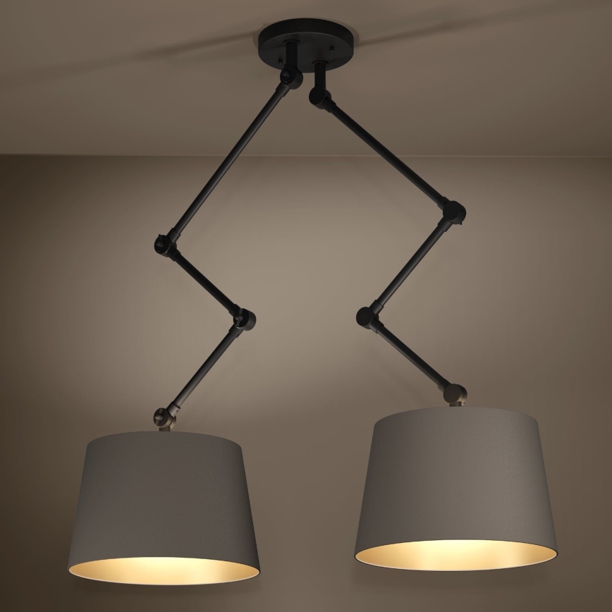 Eglo - Hanglamp met vaste pendel 2xE27/40W/230V bruin
