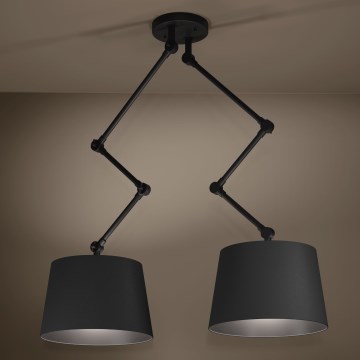 Eglo - Hanglamp met vaste pendel 2xE27/40W/230V zwart