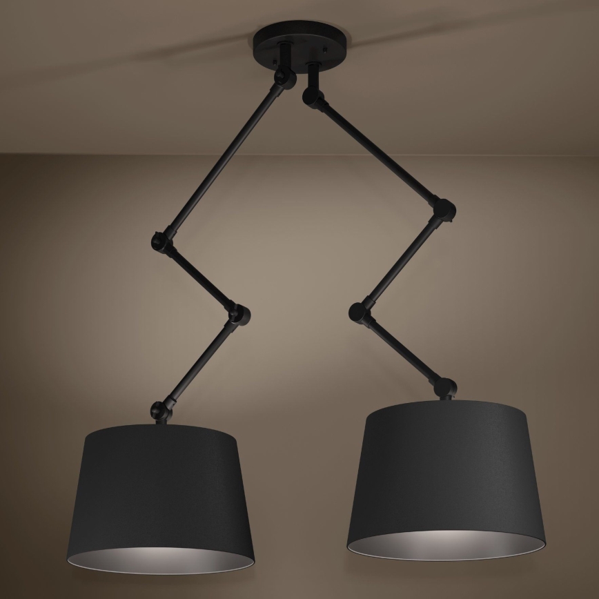 Eglo - Hanglamp met vaste pendel 2xE27/40W/230V zwart