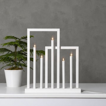 Eglo - Kerstkandelaar 5xE10/3W/230V wit