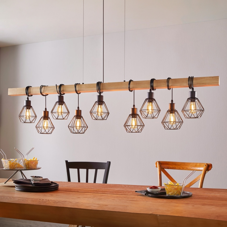 Eglo - Kroonluchter met kabel TOWNSHEND 9xE27/60W/230V