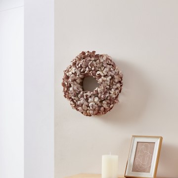 Eglo - Kunstmatige bloemenkrans diameter 35 cm roze