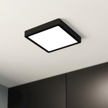 Eglo - LED Badkamer plafondlamp LED/17W/230V IP44 zwart