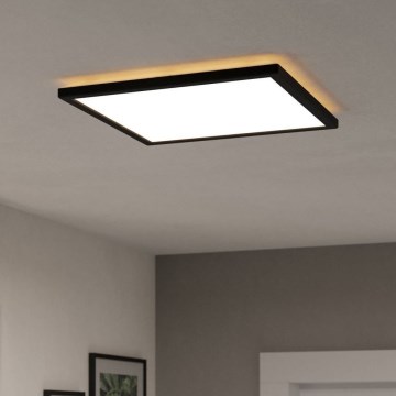 Eglo - LED Badkamerplafondlamp LED/17,6W/230V 2700/4000/6500K 39x39 cm IP44 zwart
