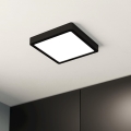 Eglo - LED Badkamerplafondlamp LED/17W/230V IP44 zwart