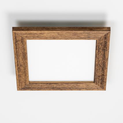 Eglo - LED Bevestigd lichtpaneel SALOBRENA-RW WOOD LED/17W/230V 2700/4000K 34x34 cm bruin