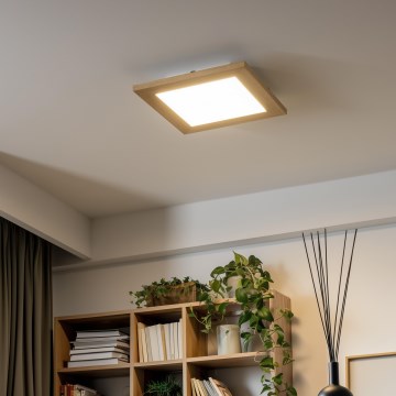 Eglo - LED Bevestigd lichtpaneel SALOBRENA-RW WOOD LED/17W/230V 2700/4000K 30x30 cm bruin