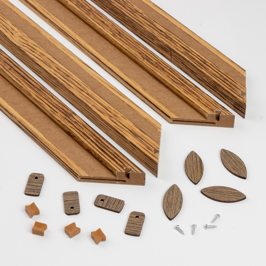 Eglo - LED Dimbaar bevestigd lichtpaneel POZZALLO WOOD LED/21W/230V 2700-6500K 49,5x49,5 cm bruin + afstandsbediening