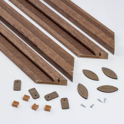 Eglo - LED dimbaar opbouwpaneel POZZALLO WOOD LED/21W/230V 2700-6500K 49,5x49,5 cm donkerbruin + afstandsbediening