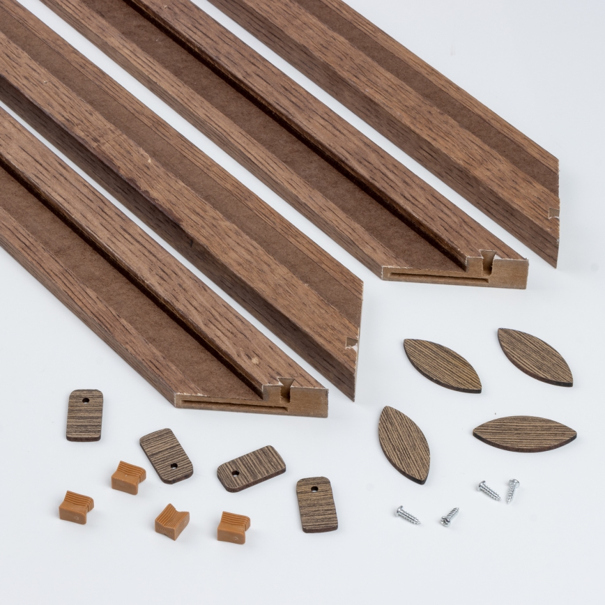 Eglo - LED dimbaar opbouwpaneel POZZALLO WOOD LED/21W/230V 2700-6500K 49,5x49,5 cm donkerbruin + afstandsbediening