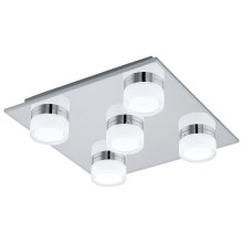 Eglo - LED Dimbare badkamer plafondverlichting 5xLED/7,2W/ IP44