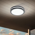 Eglo - LED Dimbare badkamer plafondverlichting LOCANA-C LED/14W/230V Bluetooth IP44 antraciet