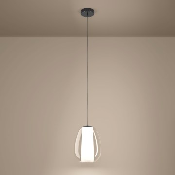Eglo - LED-dimbare hanglamp aan een kabel LED/7W/230V + LED/1,6W 2200-6500K zwart-chroom