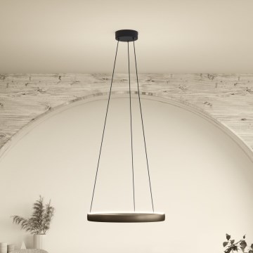 Eglo - LED-dimbare hanglamp aan kabel met bewegingssensor 2xLED/25W/230V 2200-6500K Ø 80 cm bruin