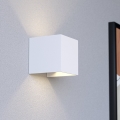 Eglo - LED-dimbare oplaadbare buitenwandlamp met bewegings- en schemersensor LED/2,2W/5V IP44 wit