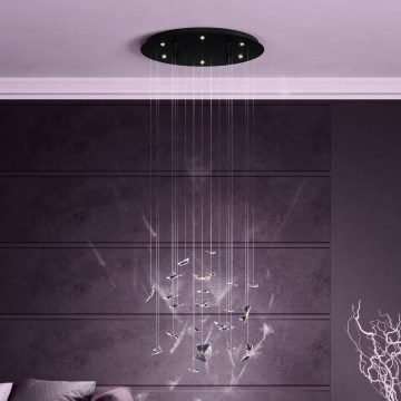 Eglo - LED-dimbare pendellamp aan kabel 6xLED/4,2W/230V zwart/helder