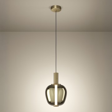 Eglo - LED dimbare pendellamp met kabel LED/6W/230V + LED/1,6W goudkleurig