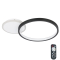 Eglo - LED Dimbare plafondlamp LED/15W/230V zwart + afstandsbediening