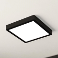 Eglo - LED dimbare plafondlamp LED/17W/230V zwart