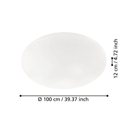 Eglo - LED dimbare plafondlamp LED/80W/230V + afstandsbediening