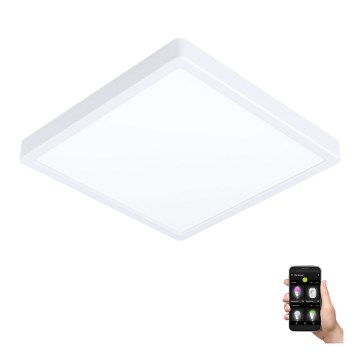 Eglo - LED Dimbare plafondlamp voor badkamer LED/19,5W/230V 2700-6500K IP44 ZigBee 28,5x28,5 cm