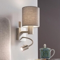 Eglo - LED Flexibele lamp 1xE27/40W+LED/3,8W grijs