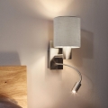 Eglo - LED Flexibele lamp 1xE27/40W+LED/3,8W taupe