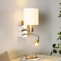Eglo - LED Flexibele lamp 1xE27/40W+LED/3,8W wit