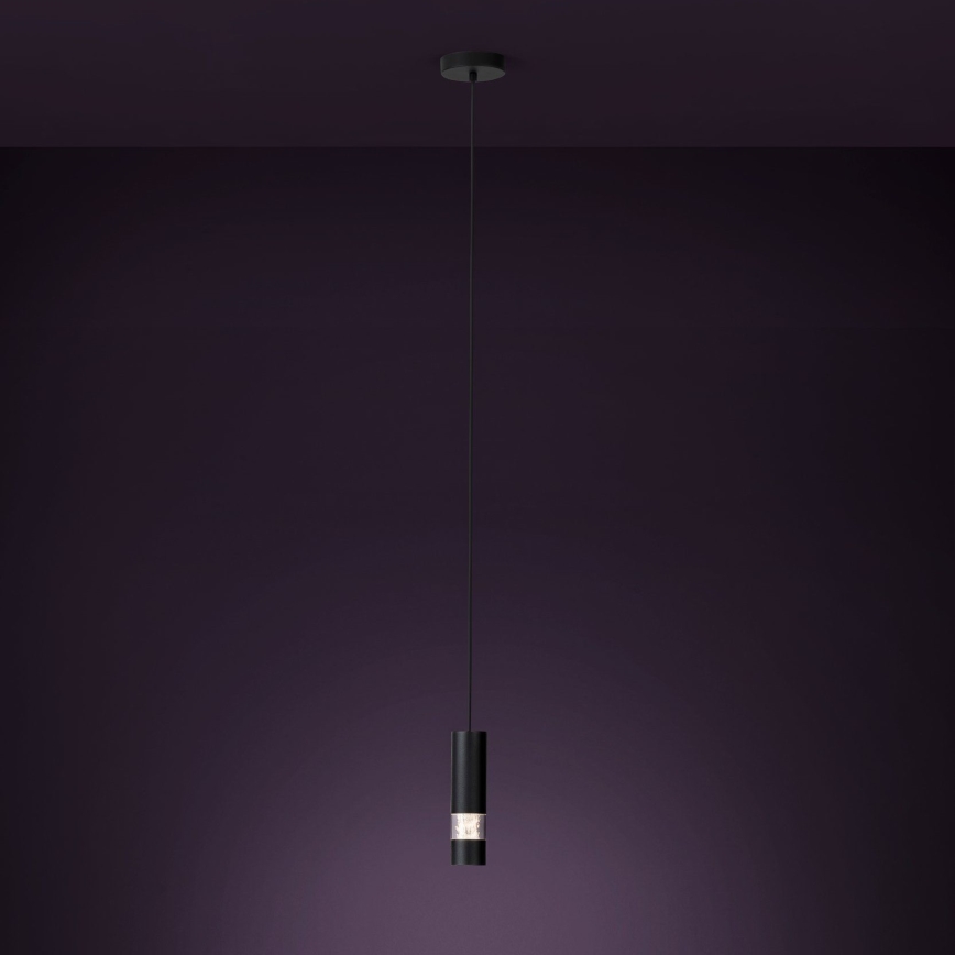 Eglo - LED Hanglamp aan een koord 1xGU10/4,6W/230V zwart