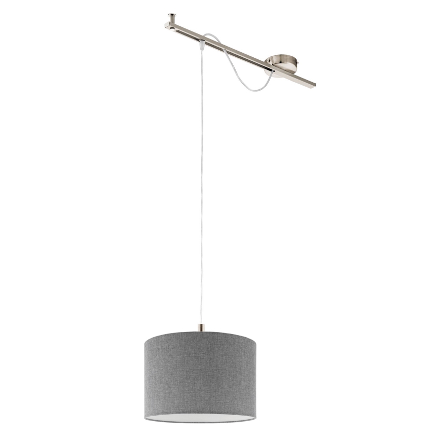 Eglo - LED Hanglamp aan een koord CALCENA 1xE27/60W/230V chroom/grijs