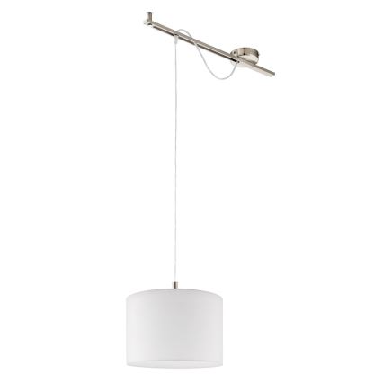 Eglo - LED  Hanglamp aan een koord CALCENA 1xE27/60W/230V mat chroom/wit