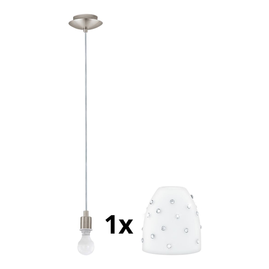 Eglo - LED Hanglamp aan een koord MY CHOICE 1xE14/4W/230V  mat chroom/wit