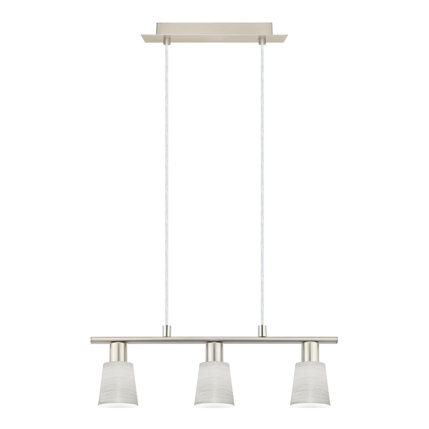 Eglo - LED Hanglamp aan een koord MY CHOICE 3xE14/4W/230V mat chroom/crème