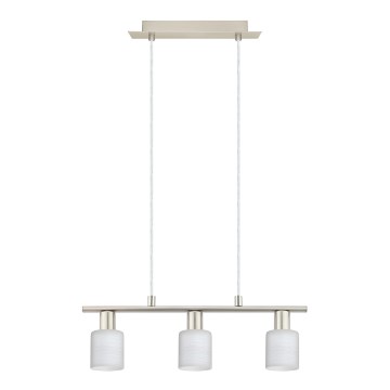 Eglo - LED Hanglamp aan een koord MY CHOICE 3xE14/4W/230V mat chroom/wit
