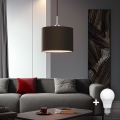 Eglo - LED Hanglamp aan een koord TUNJA 1xE27/60W/230V bruin