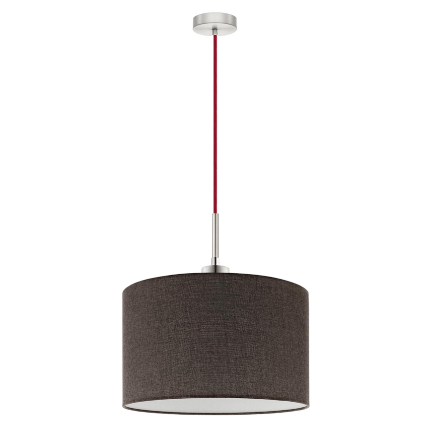 Eglo - LED Hanglamp aan een koord TUNJA 1xE27/60W/230V bruin