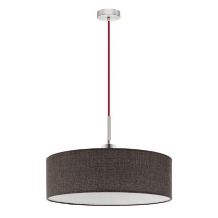 Eglo - LED Hanglamp aan een koord TUNJA 1xE27/60W/230V bruin
