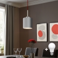 Eglo - LED Hanglamp aan een koord TUNJA 1xE27/60W/230V grijs