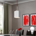 Eglo - LED Hanglamp aan een koord TUNJA 1xE27/60W/230V wit