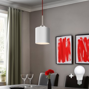 Eglo - LED Hanglamp aan een koord TUNJA 1xE27/60W/230V wit