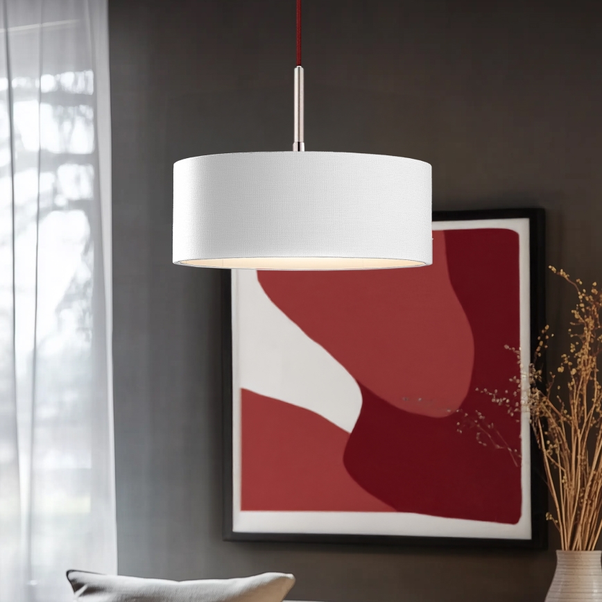 Eglo - LED Hanglamp aan een koord TUNJA 1xE27/60W/230V wit