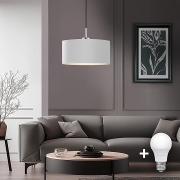 Eglo - LED Hanglamp aan een koord TUNJA 1xE27/60W/230V wit