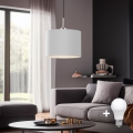 Eglo - LED Hanglamp aan een koord TUNJA 1xE27/60W/230V wit