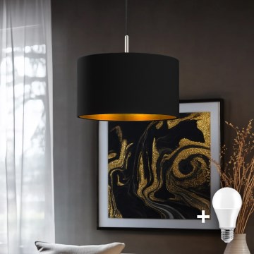 Eglo - LED Hanglamp aan een koord TUNJA 1xE27/60W/230V zwart